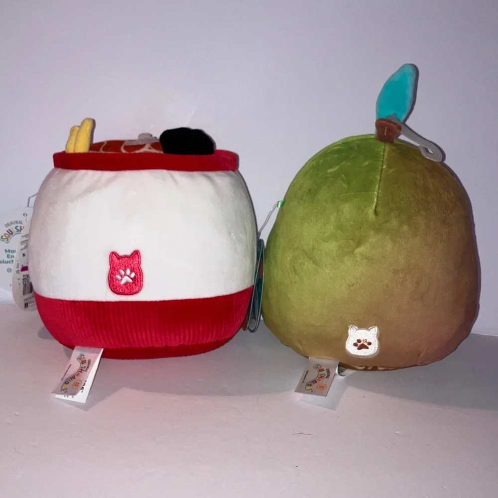 Squishmallows Raisy & Olexa 8” Squeak‎ & Crinkle Dog Toy